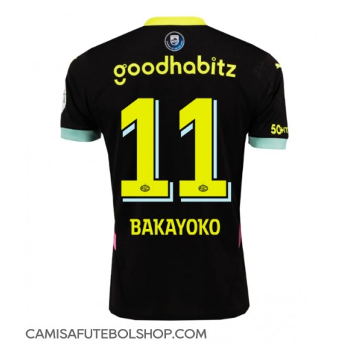 Camisa de time de futebol PSV Eindhoven Johan Bakayoko #11 Replicas 2º Equipamento 2024-25 Manga Curta